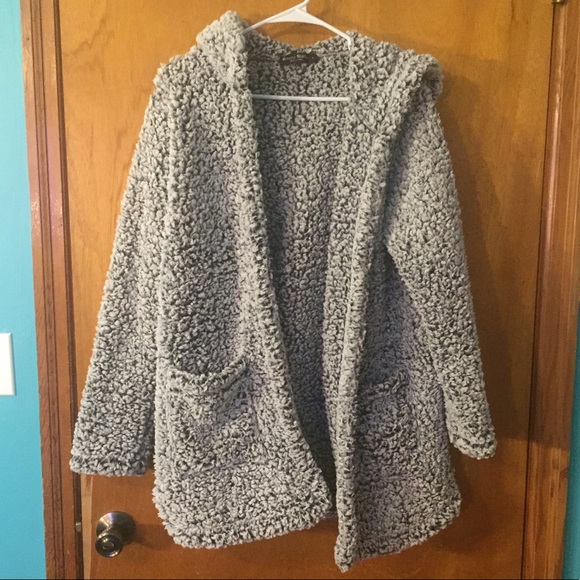 Knapp Studio Jackets & Blazers - Women’s Grey Popcorn Jacket with Hood